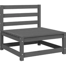 vidaXL Garten-Mittelsofa 2-tlg. grau
