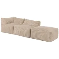 I.C.O.N. icon Tetra Sitzsack Sofa, Beige, Sofa 3 Sitzer, Bodensofa, Modulares Sofa, Wohnzimmer Möbel