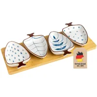 Intirilife Dip-Schalen Set Blau/Weiß 4-tlg.