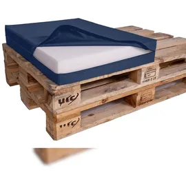 TexDeko Palettenkissen 60 x 80 x 12 cm blau 1 St.