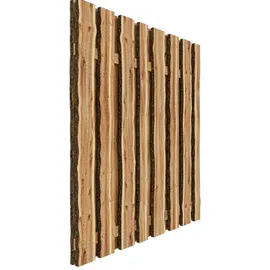 WOODTEX Sichtschutzzaun 180 x 180 cm Braun Holz 2 St.