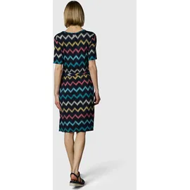 Ragwear Sommerkleid Midikleid Print Blau/Rot/Türkis 42