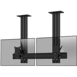 MonLines MDH202B Flat 2-fach Monitor Deckenhalter Alu 25-32 Zoll, schwarz