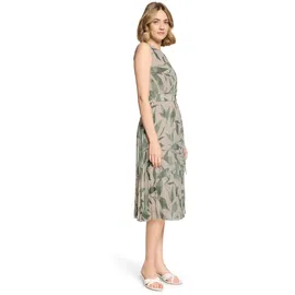 Betty & Co Chiffonkleid Plissee Beige/Grün 46