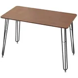 Esstisch Küchentisch Esszimmertisch Tisch mit Hairpin Legs 110x60x75cm Walnuss Farbe - Braun