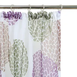 OTTO home Gardine Belem (1 St), Kräuselband, transparent, Voile, 1 bzw. 2 Schals, Vorhang, Fertiggardine, Kreise beige 140 cm x 175 cm