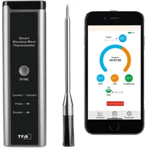 TFA Grillthermometer 70 m Edelstahl grau