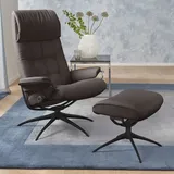 Stressless Relaxsessel "London", braun (chocolate paloma), B:80cm H:116cm T:71cm, Leder BATICK: durchgefärbtes und genarbtes Möbelleder;Leder PALOMA: durchgefärbtes Semianilin-Möbelleder;ROHLEDER Stoff Q2 FARON (100% Polyester im Flor, Grundgewebe: 50% Polyester,