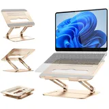 BRAIDOL Laptoptisch Laptoptisch, Laptop Ständer,Höhenverstellba Belüfteter Laptophalter (Notebook Stand Kompatibel für Laptop (11-17.3 Zoll), 1er Set, aus Aluminiumlegierungsmaterial), robust und langlebig,Verstellbare Höhe, faltbarer, leicht zu tragen