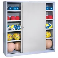 C+P Ballschrank mit Vollblech-Schiebetüren (Typ 4), HxBxT 195x190x60 cm,
