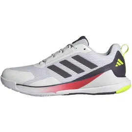 adidas Herren Novaflight 2 Indoor Shoes, Cloud White/Aurora Met. / Aurora Plum, 46 EU - 46 EU
