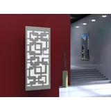 Szagato Badheizkörper Design Downtown, 120x47 cm Edelstahl mattiert + 1 Handtuchhalter