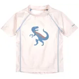 Playshoes Unisex Kinder Badeshirt Rash-Guard-Shirt, Ecru Dino, 74/80 cm