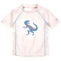 Playshoes Unisex Kinder Badeshirt Rash-Guard-Shirt, Ecru Dino, 74/80 cm