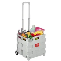 Relaxdays Einkaufstrolley Grau/Silber 35 kg