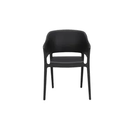 gartenundmoebel.de Lacona Stapelstuhl 55 x 54,5 x 77,5 cm schwarz/weiß