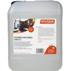 NOVADUR Schimmelentferner Careful, entfernt mühelos Stockflecken, Pilzansätze und Bakterien, 5 Liter - Kanister