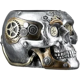 Gilde Steampunk Skull 18 x 14 cm Silber