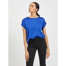 VILA VIELLETTE S/S Satin Top Blau 44