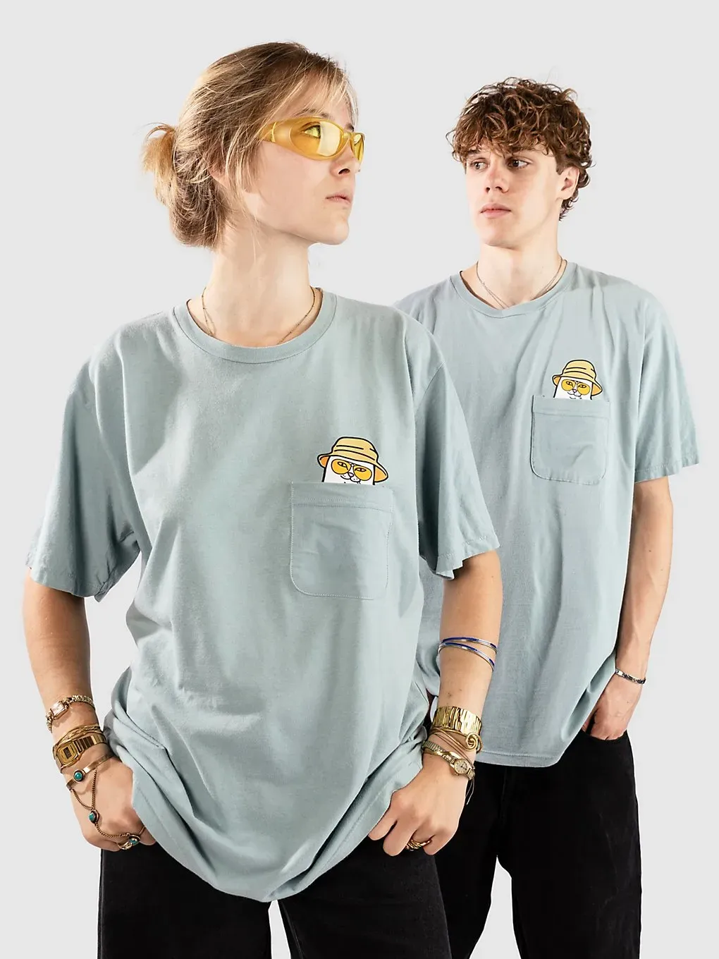 RIPNDIP Nermal S Thompson T-Shirt T-Shirt silver blue Gr. XL