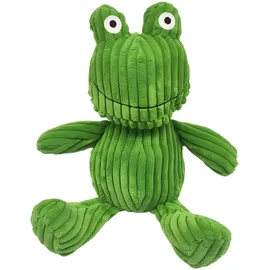 Relaxdays Türstopper Frosch, Baumwolle & Sand, dekorativer Türpuffer für Boden, Türsack Tier HxD: 30 x 10 cm, 1kg, grün