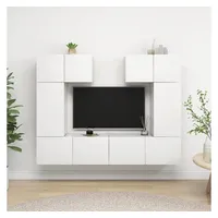 VidaXL 6-tlg. TV-Schrank-Set Weiß Holzwerkstoff