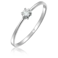 Elli DIAMONDS Verlobungsring Diamant Weiß Brillantschliff (0.11 ct) 585 Weißgold weiß 58 mm