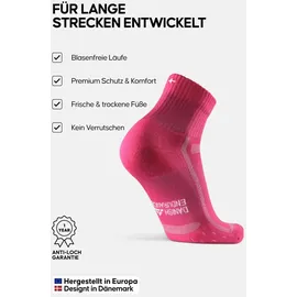 Danish Endurance Laufsocken Long Distance 3er Pack Schwarz/Grau 43-47