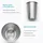 Intirilife Edelstahl Becher 0,17 l Silber 5 St.