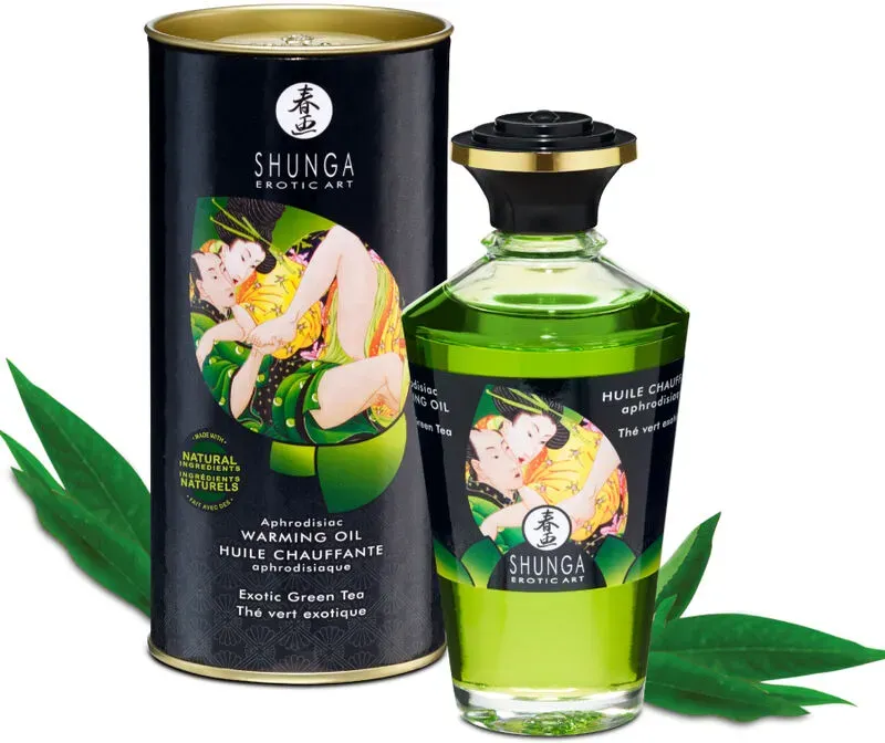 SHUNGA - BIO-GRÜNER TEE-WÄRMEEFFEKT-MASSAGEÖL 100 ML