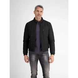 Steppjacke LERROS "LERROS Herren Steppblouson, funktional", Herren, Gr. XXXL, schwarz, 100% Baumwolle, Langarm, Jacken, Wasser- und windabweisend, atmungsaktiv