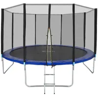 Tectake Garfunky 396 cm inkl. Sicherheitsnetz und Leiter schwarz/blau