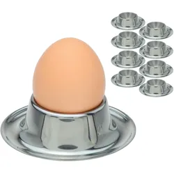 Eierbecher Eierhalter Eierständer Edelstahl 8 Stk Ø8cm Frühstück Eier Becher