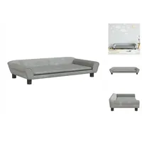 vidaXL Kindersofa Hellgrau 100x50x26 cm Samt