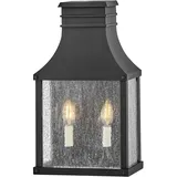 Hinkley Beacon Hill 2 l Wandleuchte schwarz Aluminium/Glas
