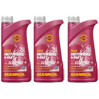 3 x 1 (3 Liter), MANNOL 7812 4-TAKT 10W-40 MOTORRADÖL