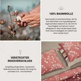 SCHIESSER Bettwäscheset Rexo - Renforcé - 2-teilig - 135 x 200 cm, - Altrosa