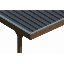 SKANHOLZ Carport Friesland 3,20 x 7,08 m nussbaum inkl. Abstellraum