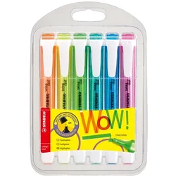 STABILO Textmarker SWING COOL, Etui mit 6 farbsortierten Markern