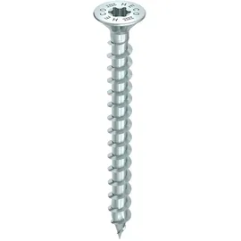 Heco HECO-TOPIX-plus Senkkopf mit Frästaschen Variables Vollgewinde T-10 verzinkt blau, A3K