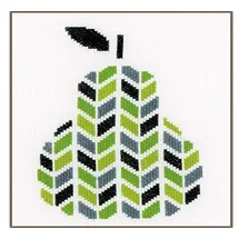 Vervaco Zählmusterpackung-Stickpackung im gezählten Kreuzstich, Pear, 14 x 22cm, V0156110