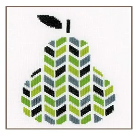 Vervaco Zählmusterpackung-Stickpackung im gezählten Kreuzstich, Pear, 14 x 22cm, V0156110