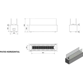 Kratki Terrassenheizer Patio Horizontal manuelle Steuerung 17,5kW Propan