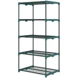 Metall Pflanzenständer - Blumenregal mit 5 Ebenen - 138 cm hoch - Für innen und außen - Rostfrei - Armeegrün