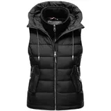 Marikoo Damen Weste Steppweste gesteppt Frühjahr Übergangsweste B866 [B866-Tais-Schwarz-Gr.XS] - XS