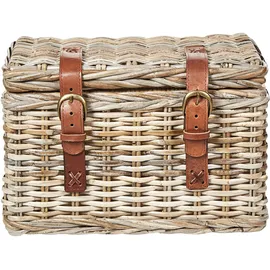 Beliani Aufbewahrungskorb 2er Set IRBID Rattan 46 x 0 x 21 cm naturfarben