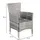 CASARIA Polyrattan Gartenstuhl 4er-Set Grau/Anthrazit Stapelbar
