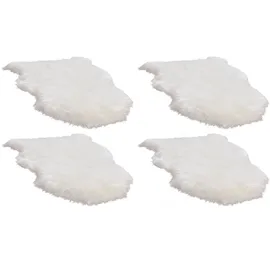 Home4You Schaffell 4er Set, 90 x 55 cm - Naturweiß - Echtfell - 4er Set