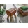 Wohnling Hocker Leder 40 x 48 x 27 cm Braun