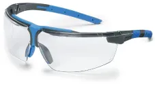 uvex i-3 Schutzbrille, kratzfest, chemikalienbeständig 9190270 , Farbe: anthrazit / blau